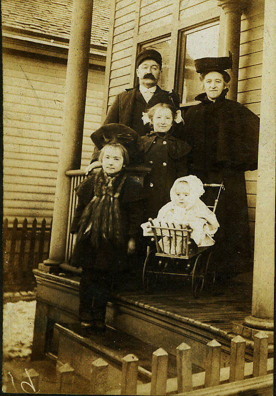 The Harlach family at 13 Hollister St., 1904-1905